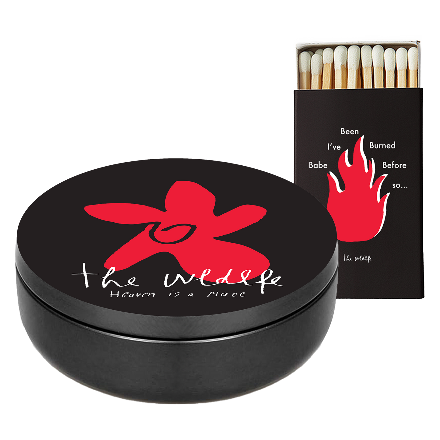 Heaven is a place Candle + Matchbox Set Bundle